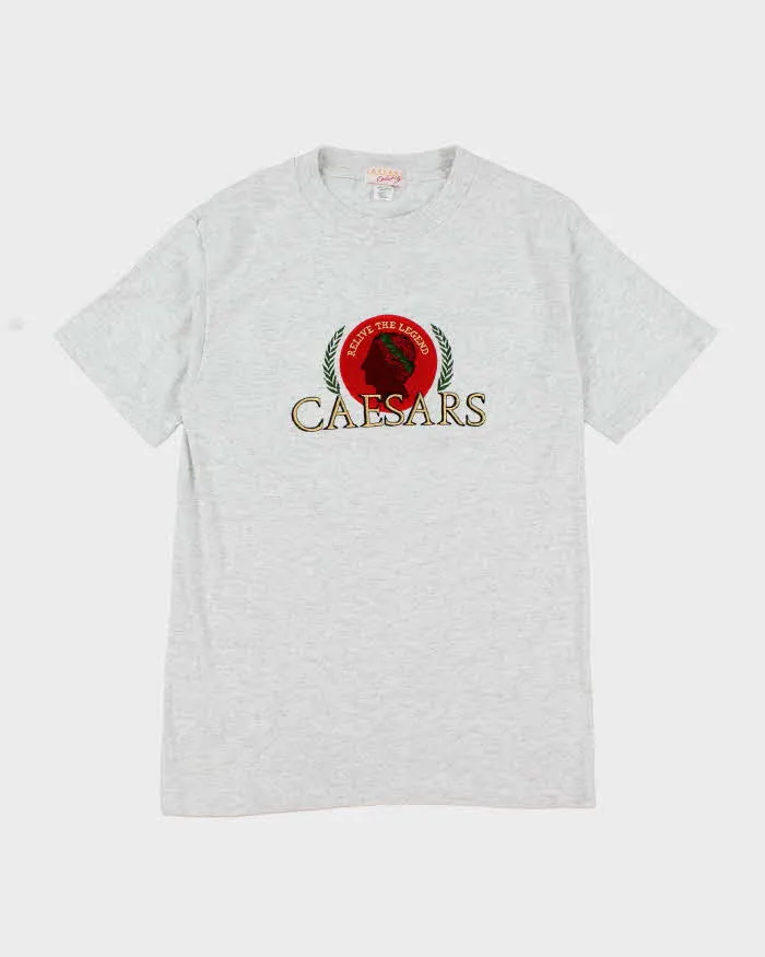 Vintage 90's Caesars Embroidered Single Stitch T-Shirt - M sold by Rokit