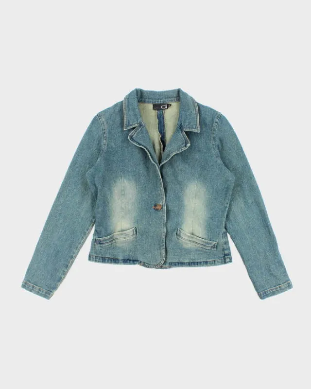 Vintage 90s/00s Faded Denim Fitted Jacket - L sold by Rokit