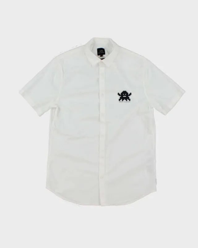 Vintage Y2K Armani Exchange Graphic Print Short Sleeve Shirt - S made by Giorgio Armani