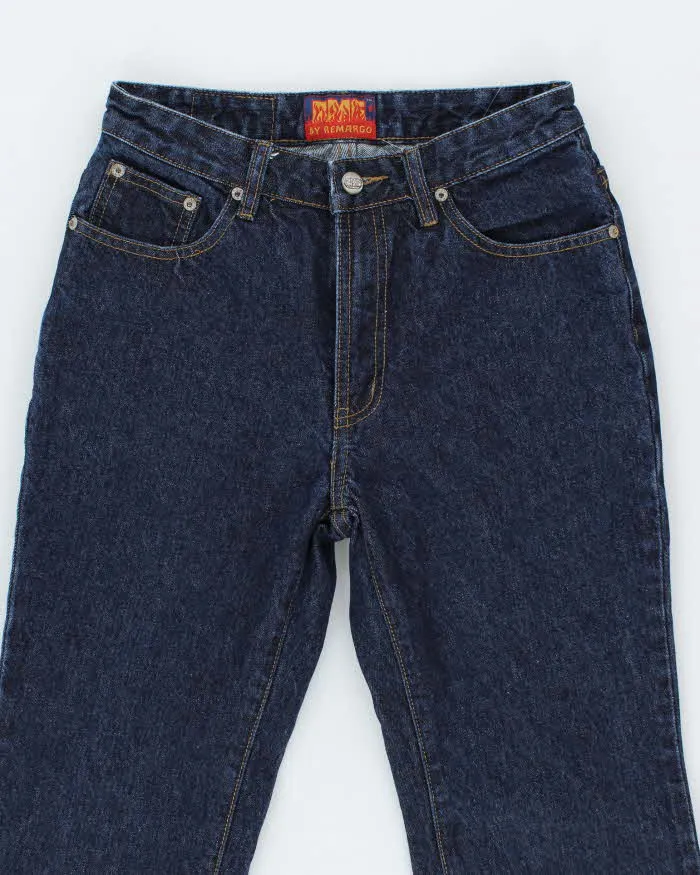 Vintage Y2K By Remargo Dark Wash Flame Wash Flared Jeans - W26 L30 sold by Rokit product image thumbnail 3