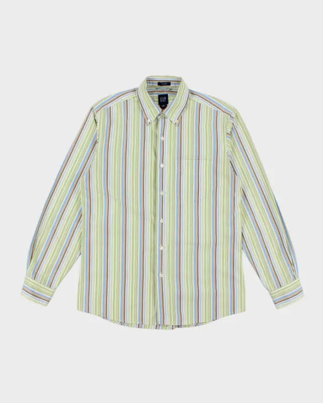 Vintage Y2K Gap Light Striped Long Sleeve Shirt - S sold by Rokit