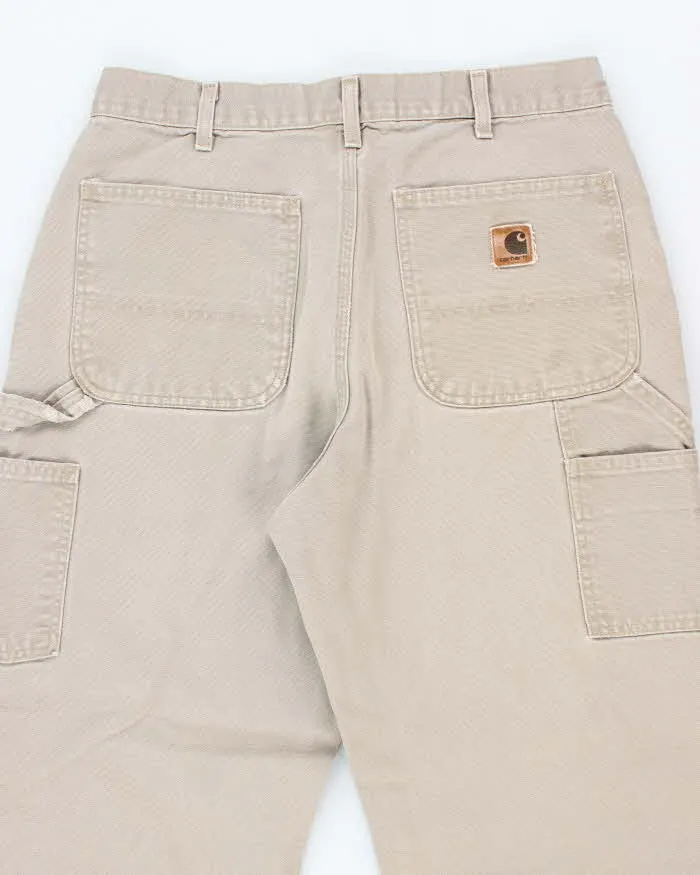 Vintage Carhartt Single Knee Grey Faded Carpenter Trousers - W30 L31 sold by Rokit product image thumbnail 4