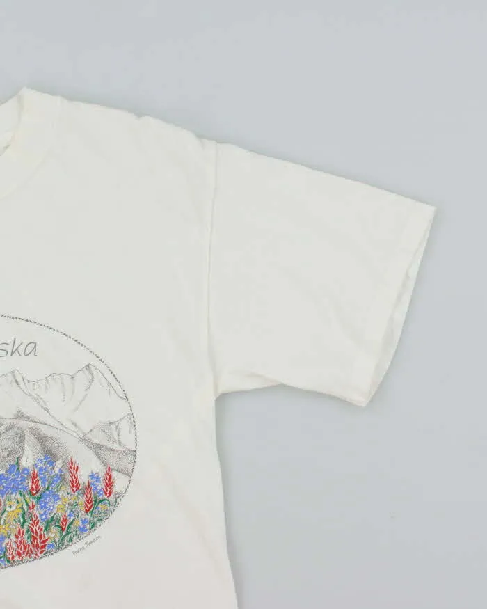 Vintage 90's Alaska Landscape Drawing Graphic T-Shirt - M sold by Rokit product image thumbnail 4
