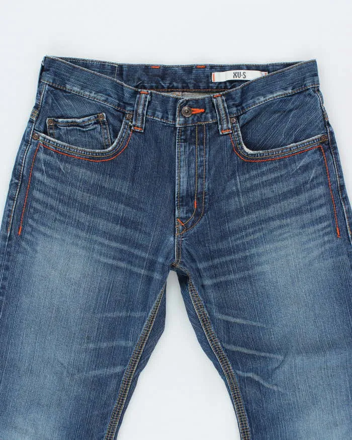 Vintage Edwin Dark Wash Buckle Back Straight Leg Jeans - W34 L30 sold by Rokit product image thumbnail 3