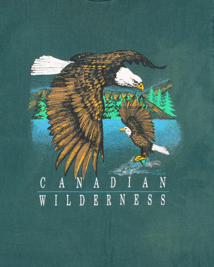 Vintage 90's Canadian Wilderness Eagle Graphic T-Shirt - M sold by Rokit product image thumbnail 3
