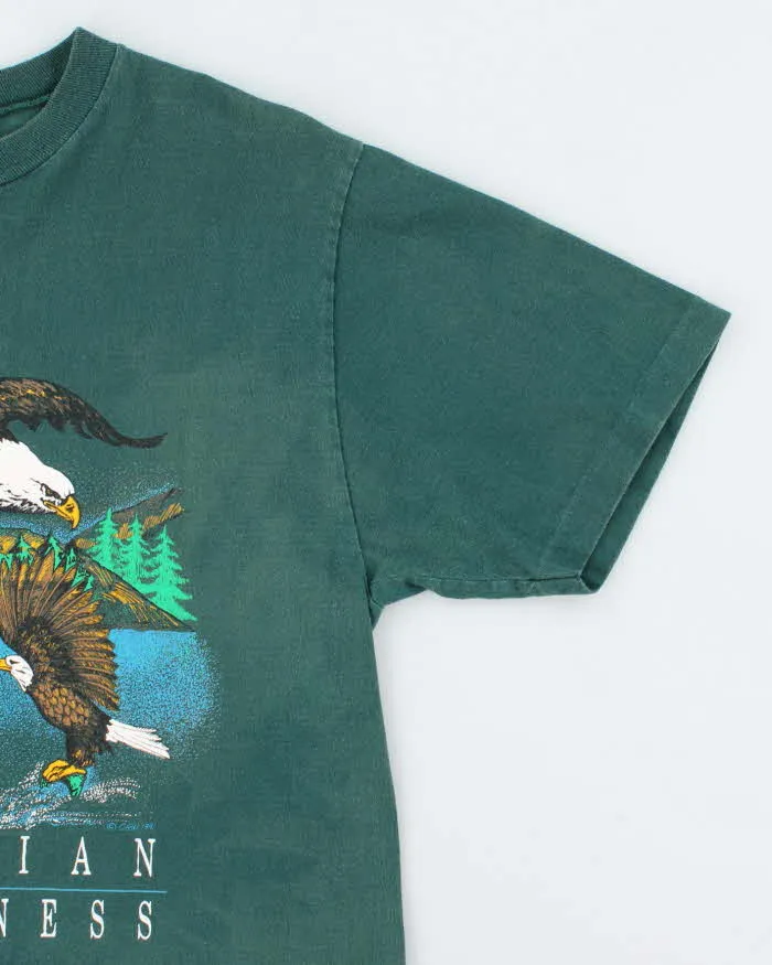 Vintage 90's Canadian Wilderness Eagle Graphic T-Shirt - M sold by Rokit product image thumbnail 4