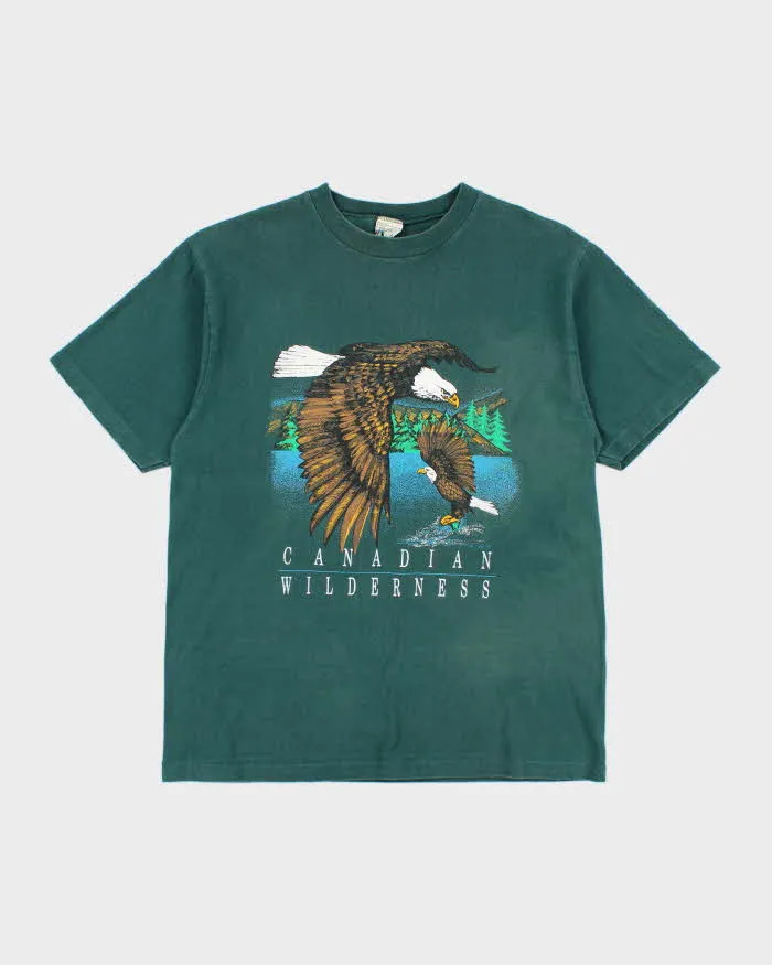 Vintage 90's Canadian Wilderness Eagle Graphic T-Shirt - M sold by Rokit