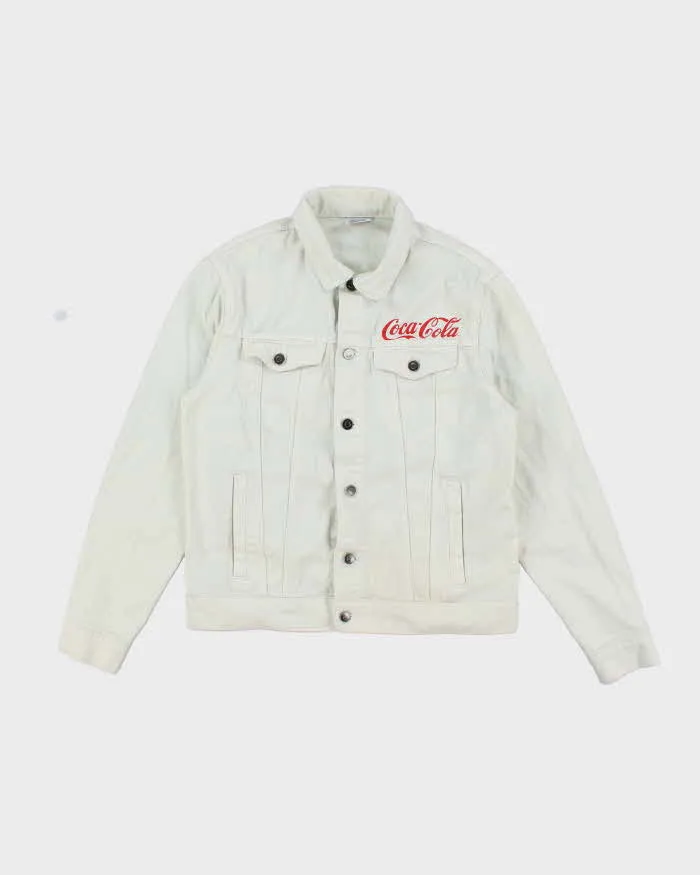 Vintage Y2K Coca Cola Graphic Printed Denim Jacket - M sold by Rokit