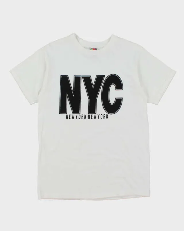 Vintage 90's NYC Spell Out Graphic T-Shirt - M sold by Rokit