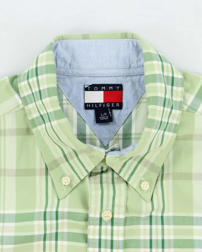 Vintage 90's Tommy Hilfiger Patterned Short Sleeve Shirt - L sold by Rokit product image thumbnail 5