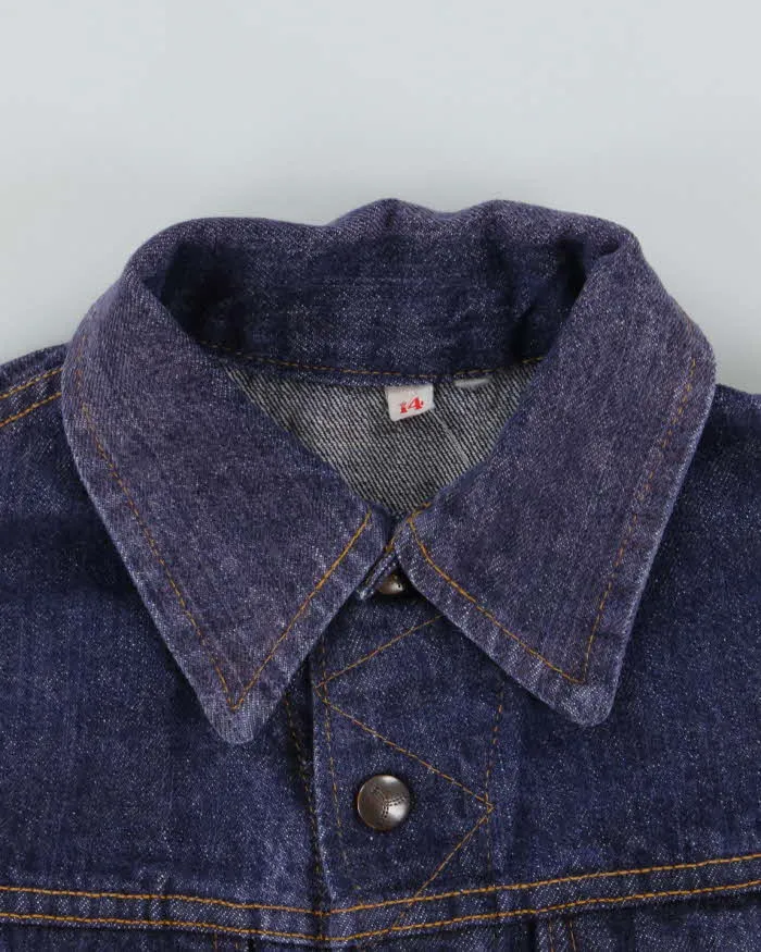 Vintage 80's GWG Kings Embroidered Tiger Purple Wash Denim Jacket - S sold by Rokit product image thumbnail 5
