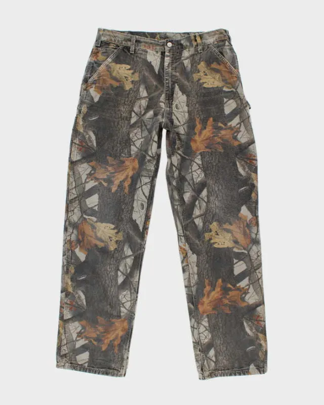 00s Carhartt Real Tree Camouflage Carpenter Trousers - W36 L34 sold by Rokit