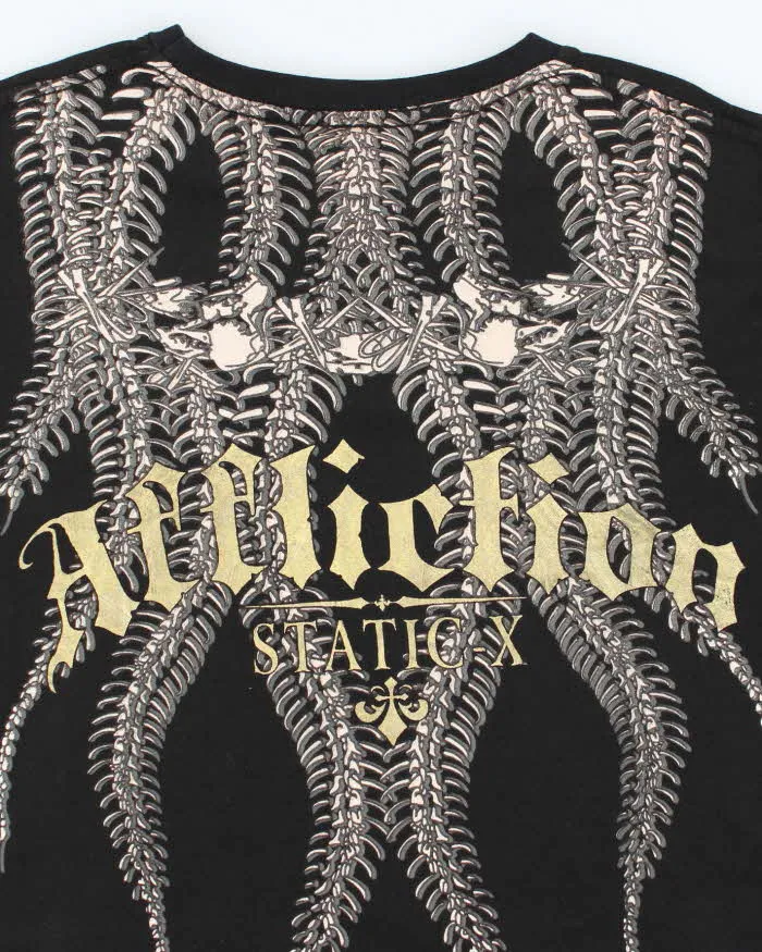 Vintage Y2K Affliction Sequined Snake Graphic T-Shirt - XXL sold by Rokit product image thumbnail 4