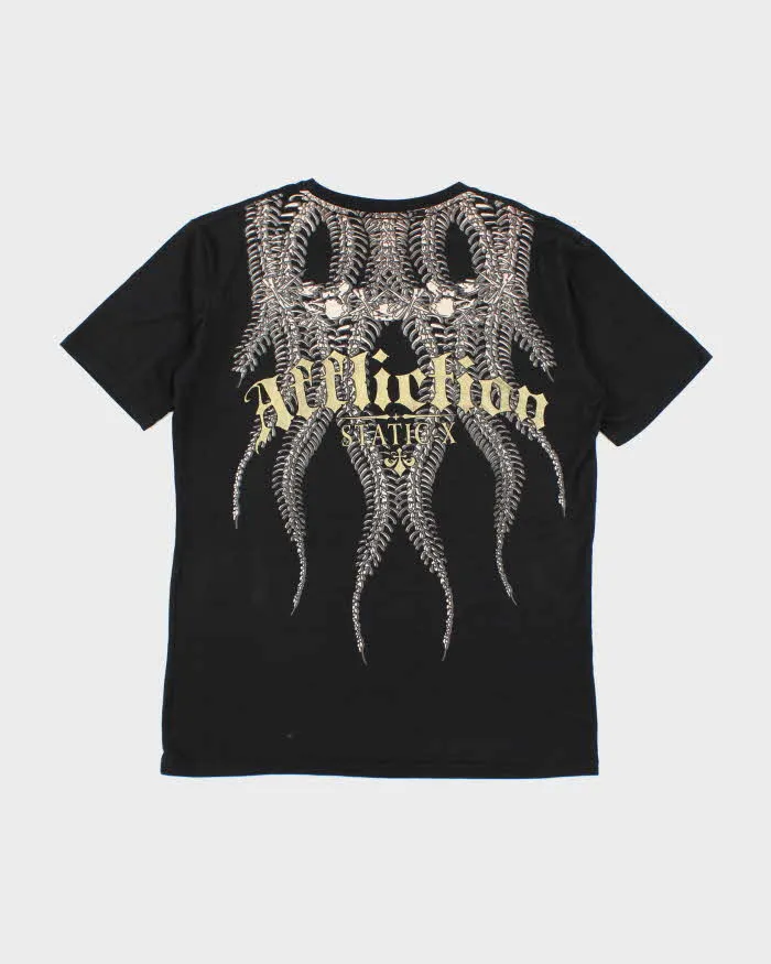 Vintage Y2K Affliction Sequined Snake Graphic T-Shirt - XXL sold by Rokit product image thumbnail 2