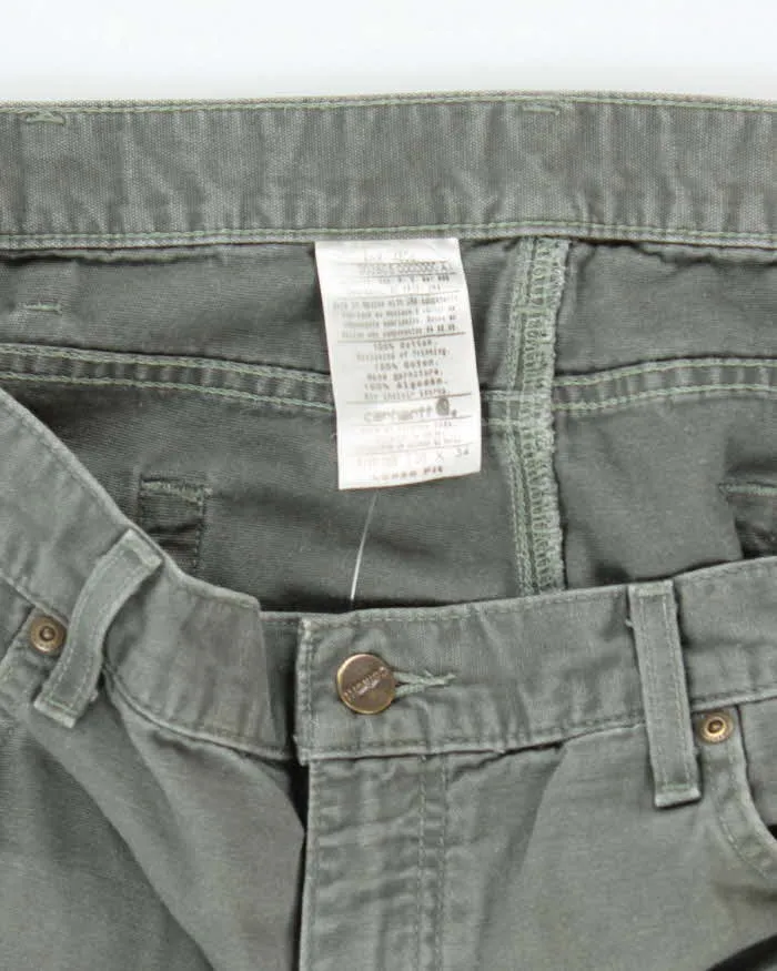 Vintage Carhartt Heavyweight Single Knee Green Carpenter Trousers - W36 L32 sold by Rokit product image thumbnail 5