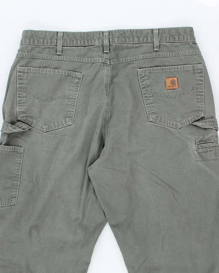 Vintage Carhartt Heavyweight Single Knee Green Carpenter Trousers - W36 L32 sold by Rokit product image thumbnail 4