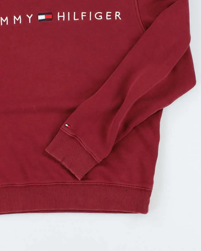 00s Tommy Hilfiger Faded Red Embroidered Logo Crew Neck - M sold by Rokit product image thumbnail 4