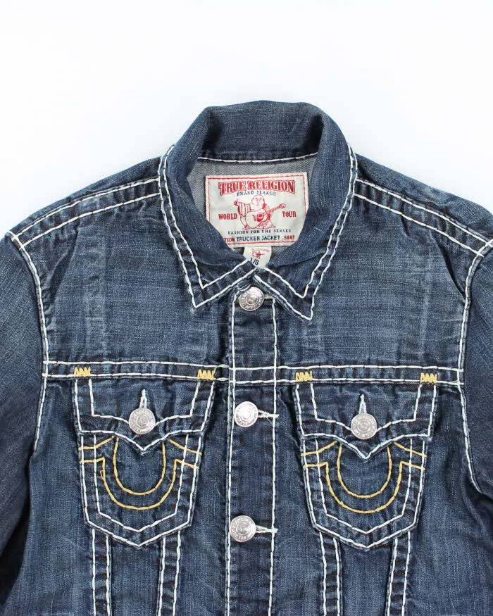 Y2K 00s True Religion Dark Wash Denim Jacket - L sold by Rokit product image thumbnail 3