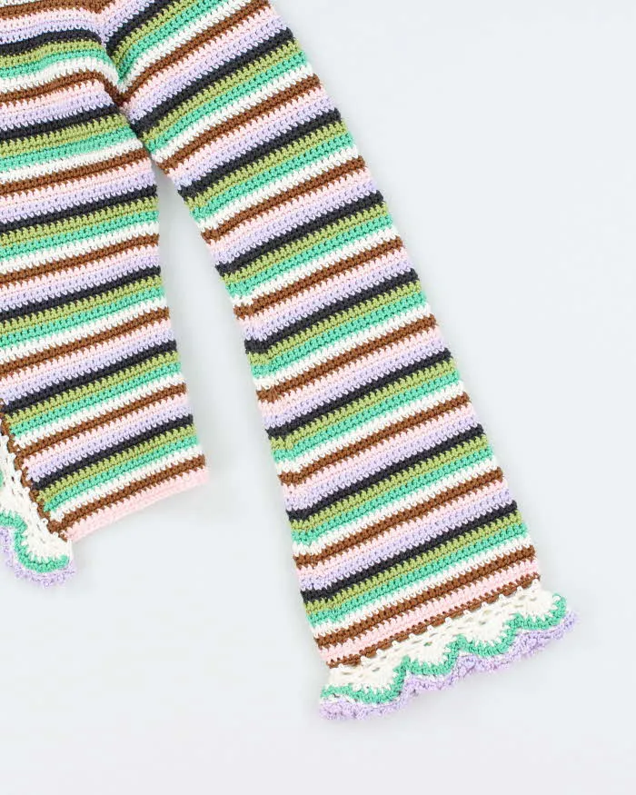 Handmade Striped Knit Multicoloured Cardigan - S sold by Rokit product image thumbnail 4