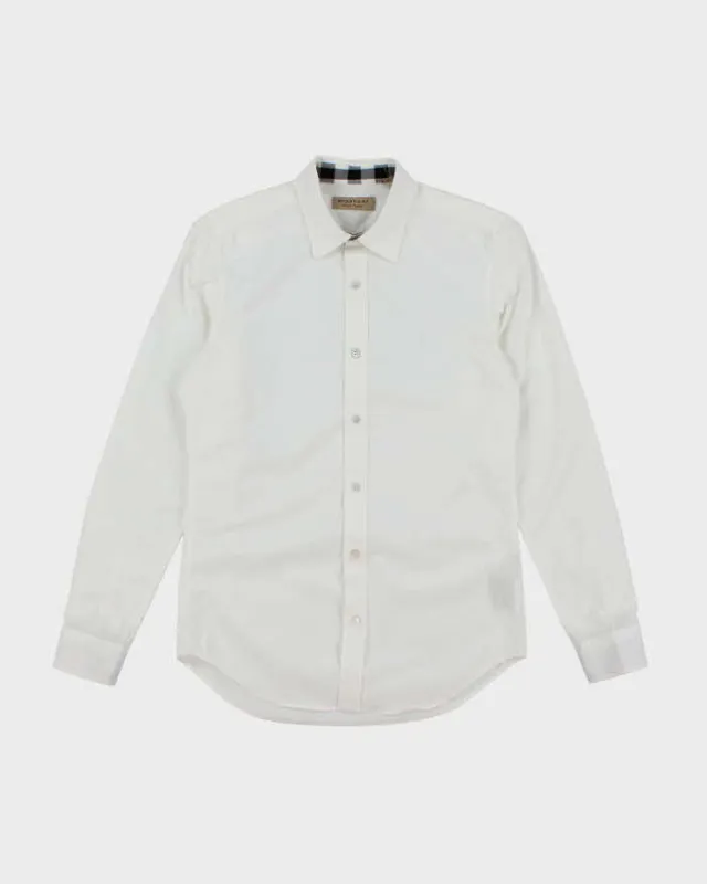Vintage 2000's Burberry Hidden Nova Check Plain Long Sleeve Shirt - S sold by Rokit