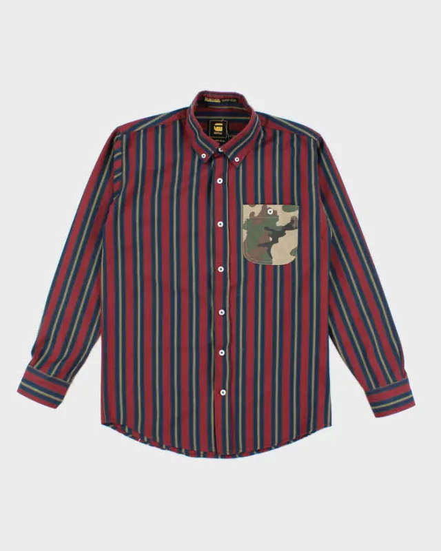 Vintage 2000's G-Star Raw Striped Camo Pocket Shirt - L sold by Rokit