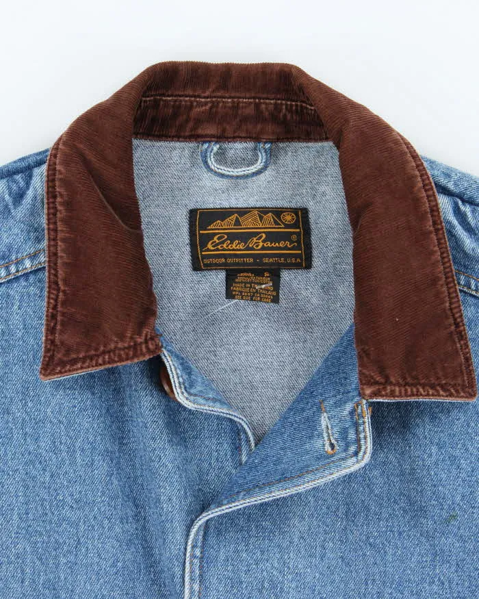 Vintage 90's Eddie Bauer Dark Wash Denim Chore Jacket - S sold by Rokit product image thumbnail 5