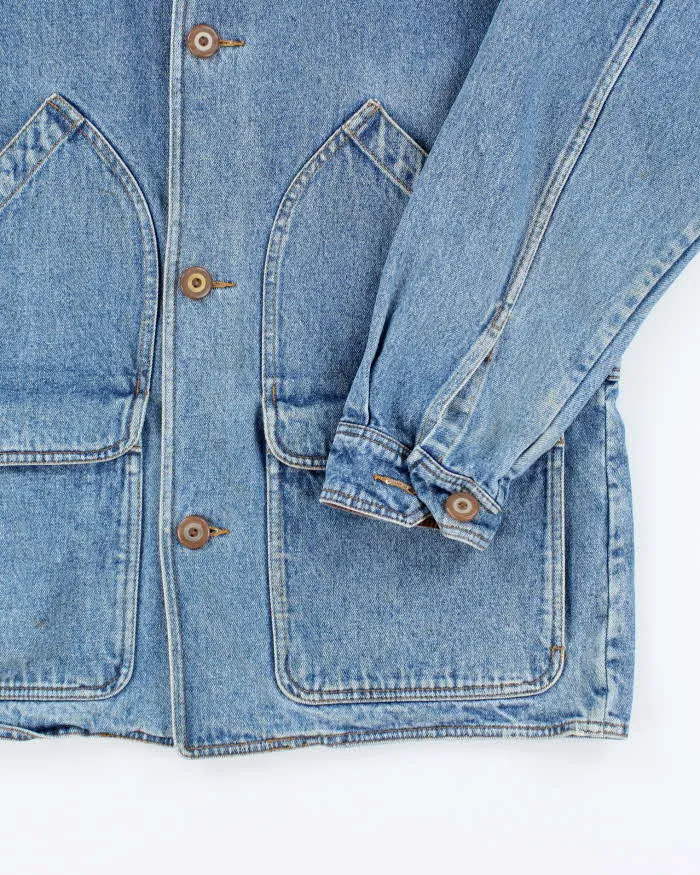 Vintage 90's Eddie Bauer Dark Wash Denim Chore Jacket - S sold by Rokit product image thumbnail 4