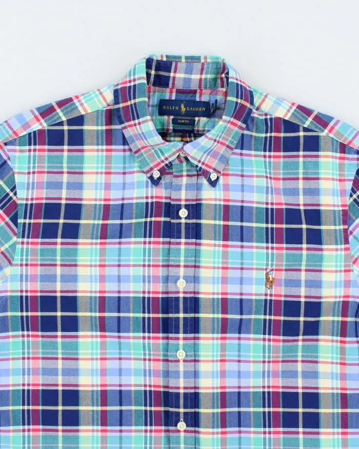 Vintage Ralph Lauren Slim Fit Short Sleeve Shirt - L sold by Rokit product image thumbnail 3