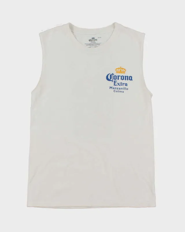 Vintage Corona Beer Graphic Sleeveless T-Shirt - S sold by Rokit