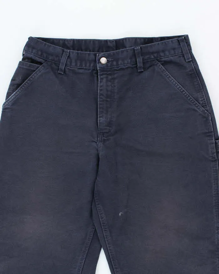 Vintage Carhartt Heavyweight Single Knee Blue Faded Carpenter Trousers - W32 L30 sold by Rokit product image thumbnail 3