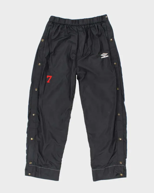 Vintage 90's Umbro Embroidered Logo Side Popper Tracksuit Bottoms - L sold by Rokit