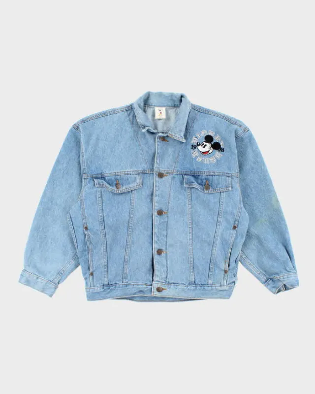 Vintage 2000's Disney Embroidered Patched Denim Jacket - M made by Disney