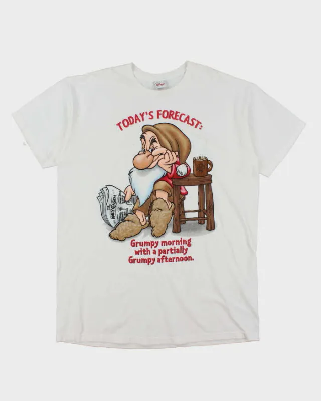 Vintage 90's Disney Grumpy Oversized Graphic T-Shirt - XXL sold by Rokit