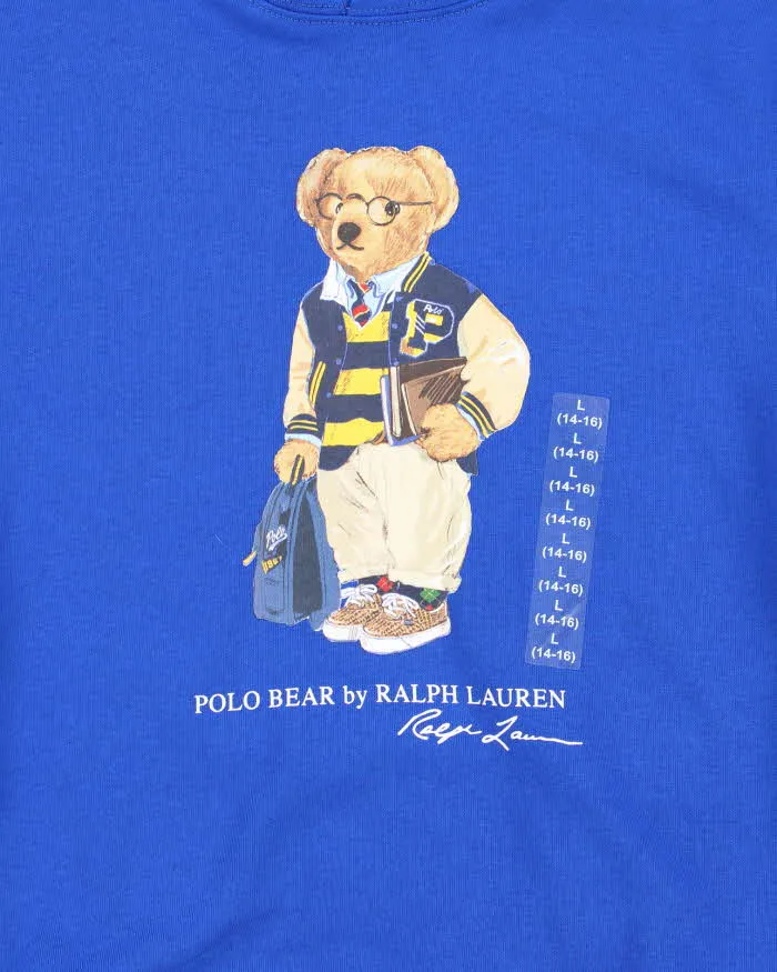 Vintage Ralph Lauren Deadstock with Tags Polo Bear Graphic Hoodie - L sold by Rokit product image thumbnail 3