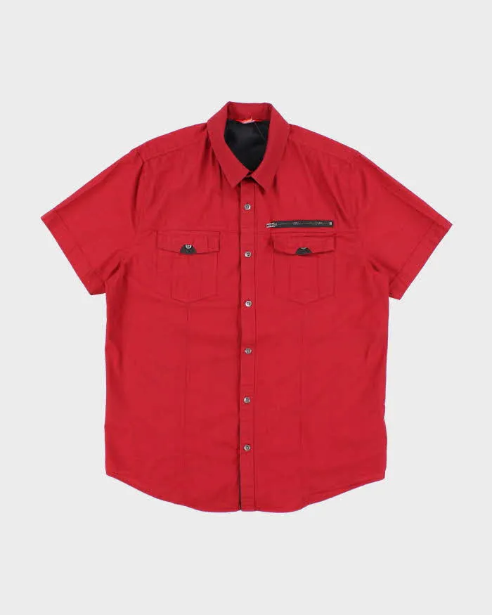 Vintage Y2K Guess Military Short Sleeve Utility Shirt - M sold by Rokit