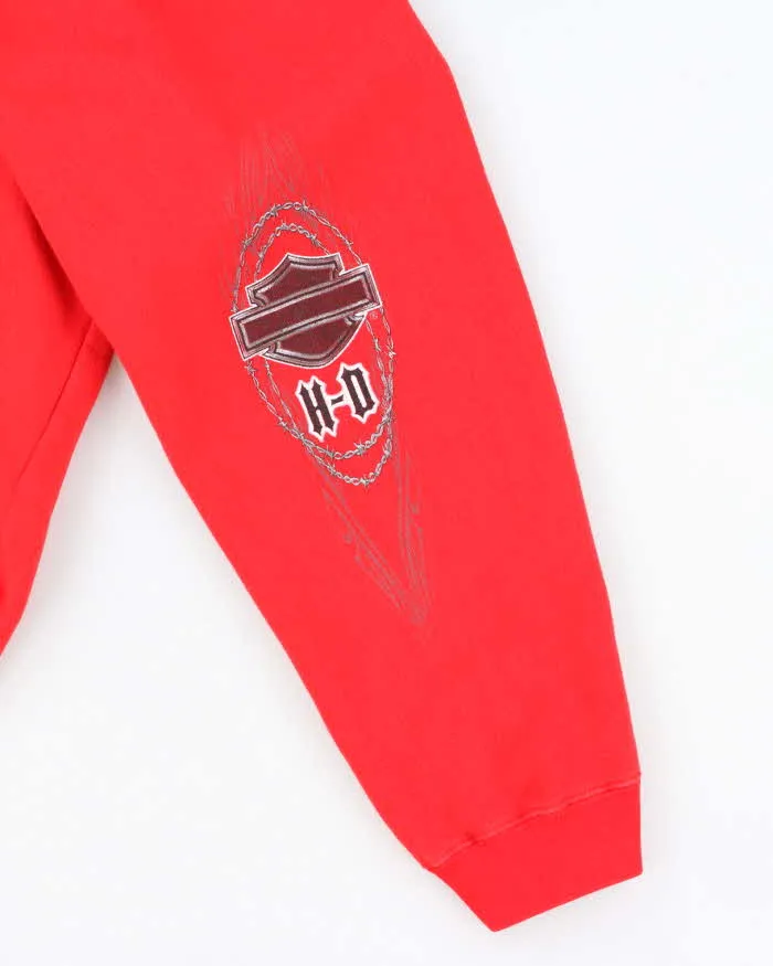 Vintage Y2K Harley Davidson Barbed Wire Graphic Oversized Hoodie - XL sold by Rokit product image thumbnail 4