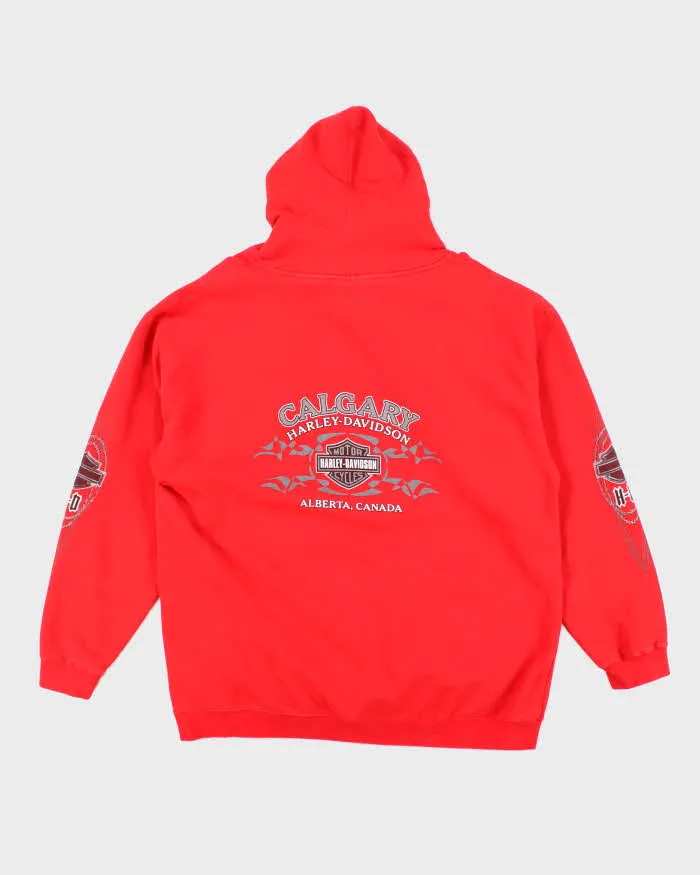 Vintage Y2K Harley Davidson Barbed Wire Graphic Oversized Hoodie - XL sold by Rokit product image thumbnail 2