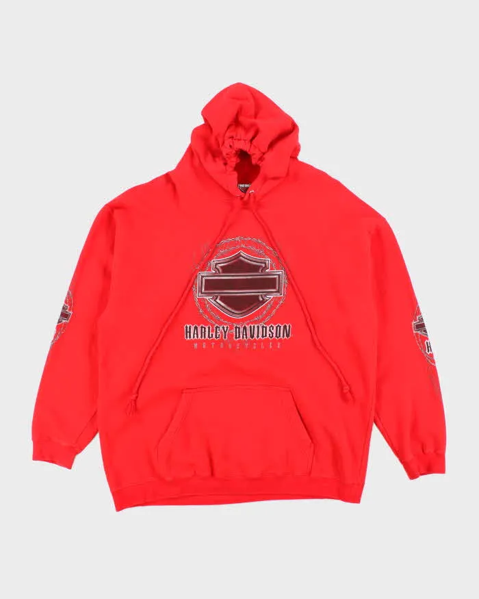 Vintage Y2K Harley Davidson Barbed Wire Graphic Oversized Hoodie - XL sold by Rokit