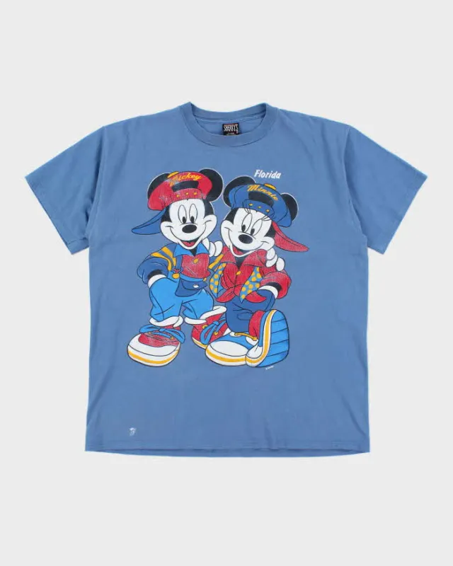 Vintage 90's Disney Mickey & Minnie Mouse Profile Graphic T-Shirt - XL sold by Rokit