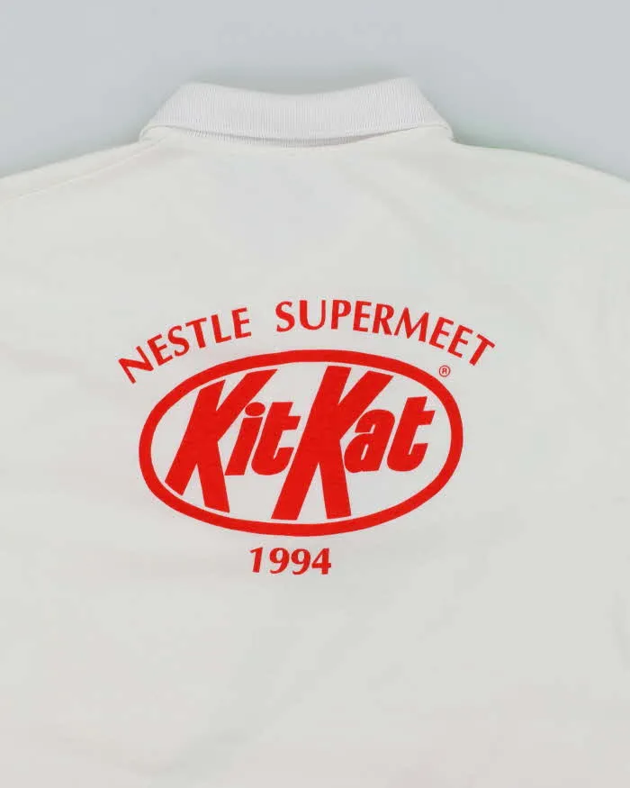 Vintage KitKat Patterned Polo Shirt - L sold by Rokit product image thumbnail 4