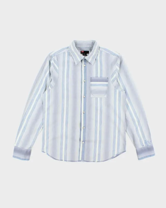 Vintage Y2K Diesel Striped Long Sleeve Shirt - L sold by Rokit