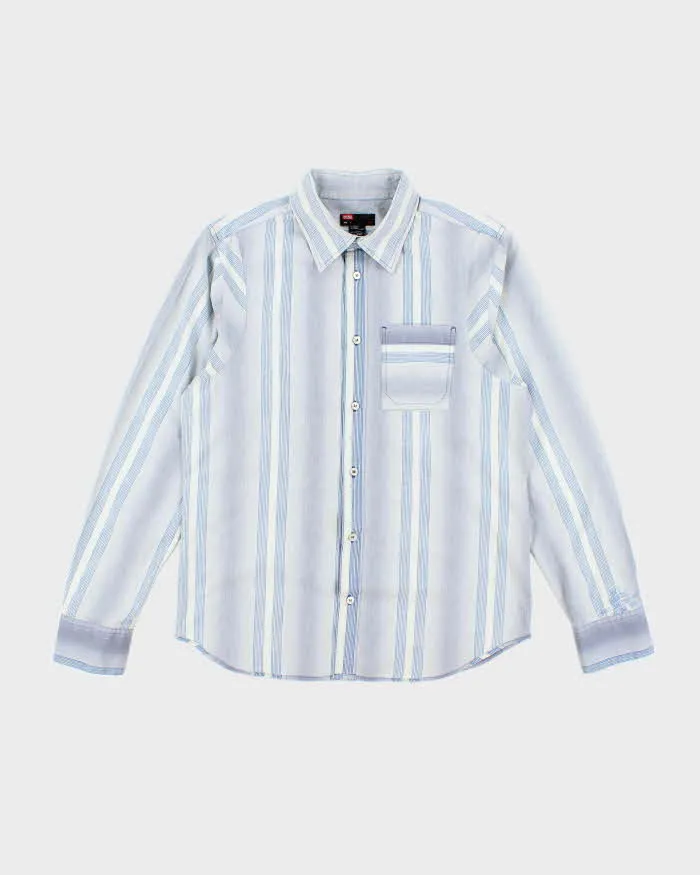 Vintage Y2K Diesel Striped Long Sleeve Shirt - L sold by Rokit