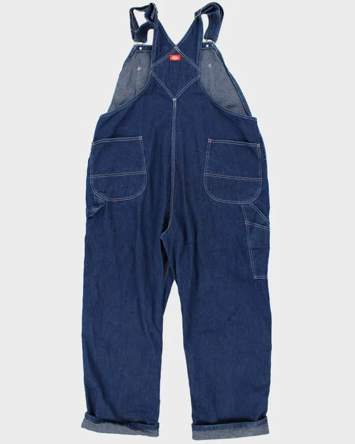 Vintage 90's Dickies Heavyweight Indigo Dark Wash Long Dungarees - W44 L29 sold by Rokit product image thumbnail 2