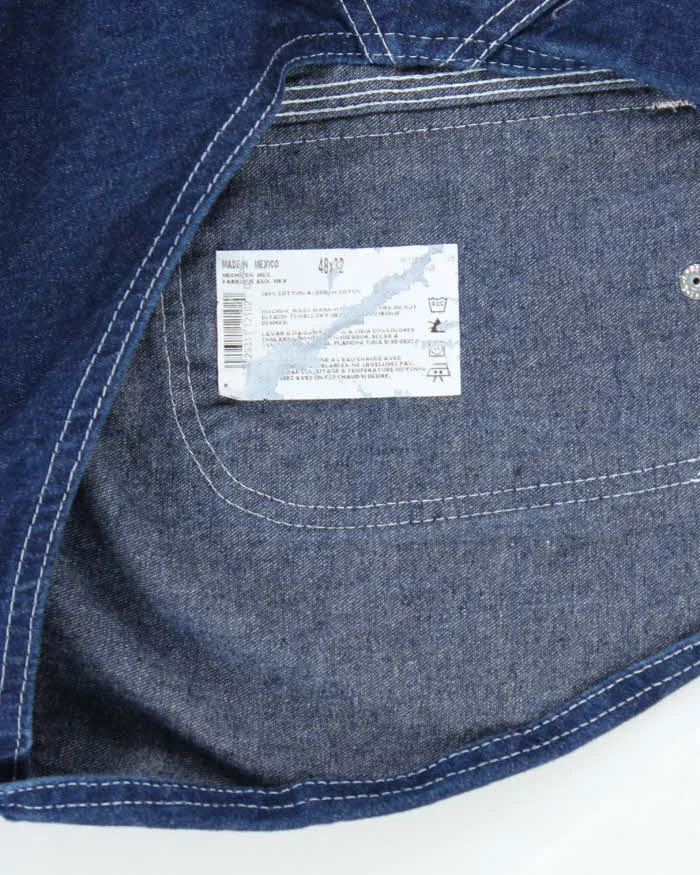 Vintage 90's Dickies Heavyweight Indigo Dark Wash Long Dungarees - W44 L29 sold by Rokit product image thumbnail 5