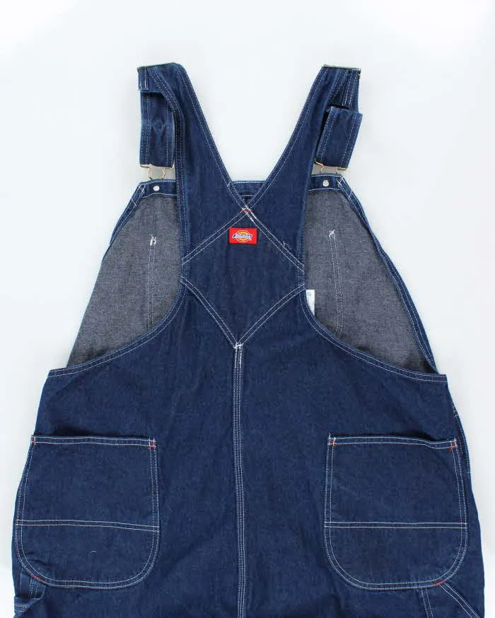 Vintage 90's Dickies Heavyweight Indigo Dark Wash Long Dungarees - W44 L29 sold by Rokit product image thumbnail 4