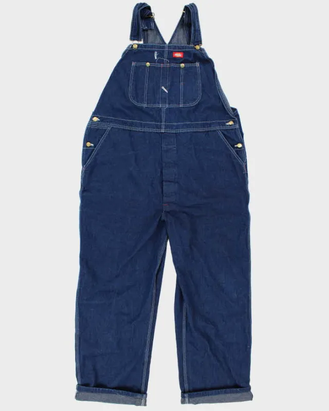 Vintage 90's Dickies Heavyweight Indigo Dark Wash Long Dungarees - W44 L29 sold by Rokit