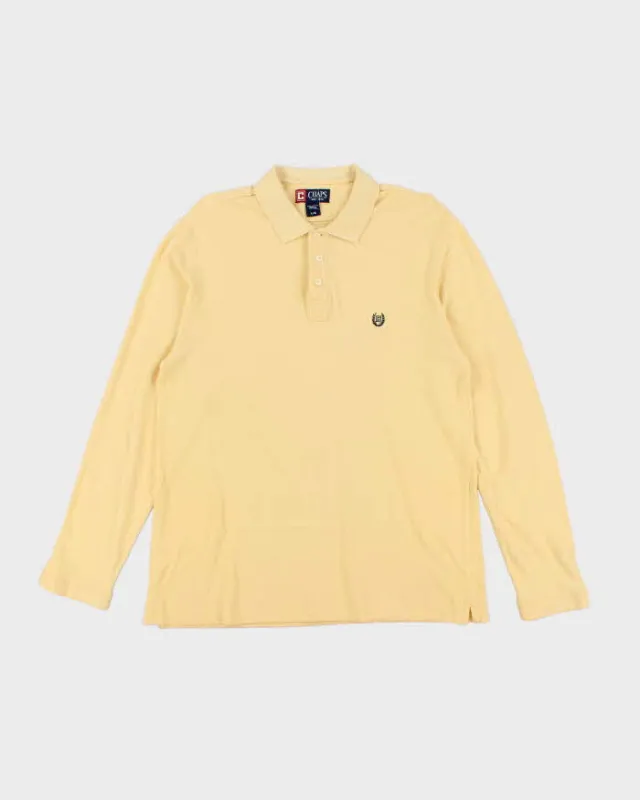 Vintage 2000's Chaps by Ralph Lauren Long Sleeve Polo Shirt - L made by Chaps
