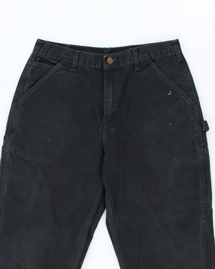 Vintage Carhartt Heavyweight Single Knee Faded Black Carpenter Trousers - W34 L30 sold by Rokit product image thumbnail 3
