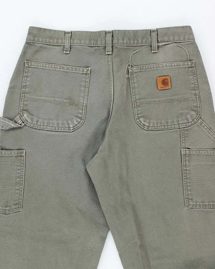 Vintage Carhartt Heavyweight Single Knee Green Carpenter Trousers - W34 L28 sold by Rokit product image thumbnail 4