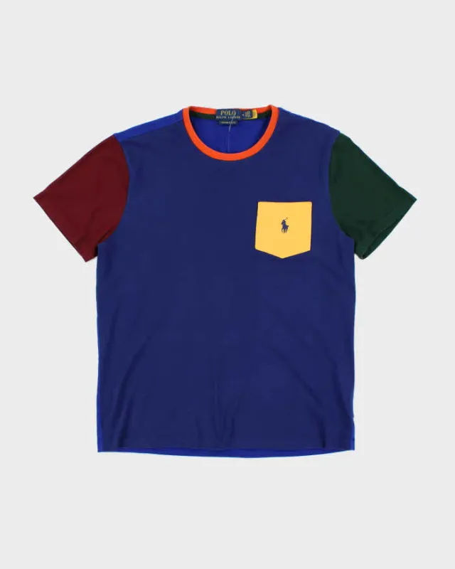 Vintage 2000's Ralph Lauren Multi Colour Pocketed T-Shirt - S sold by Rokit
